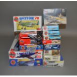 15 boxed Airfix plastic model Aircraft kits, predominantly in 1:72 and 1:144 scales, including civil