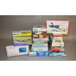 18 boxed plastic model Aircraft kits, predominantly in 1:72 and 1:48 scales by various manufacturers