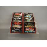 8 boxed slot car rally models by Scalextric, including; BMW M3 #C.409, Porsche 959 #C.449, BMW M1 #