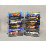 8 boxed Scalextric slot cars, which includes; #C2918 Ferrari 412P, #C2927 Mclaren M23 etc (8)