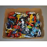 A large quantity of unboxed Scalextric cars and parts suitable for the restorer.