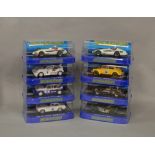 8 boxed Scalextric slot cars, which includes; #C3408 MG Metro 6R4, #C3415 MGB etc (8)
