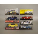 7 Slot Car models in 1:32 scale by Cartrix, Reprotec, Team Slot etc. including BMW and Porsche