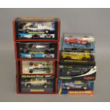 8 boxed slot car models by Scalextric, which includes; Porche 962 #C.436, Sauber Mercedes #C9/88 etc