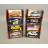 8 boxed Scalextric slot cars, which includes; #C.332 Maestro, C.467 Tyrrell 018 etc (8)