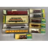 Ex-Shop Stock N Gauge Hornby Minitrix Inc 51 2972 Electric diesel engine, a car transporter (no inte