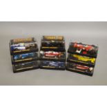 9 boxed Scalextric slot cars, which includes; #C126 JPS Lotus 77, #C136 Ferrari 312 T3 etc (9)