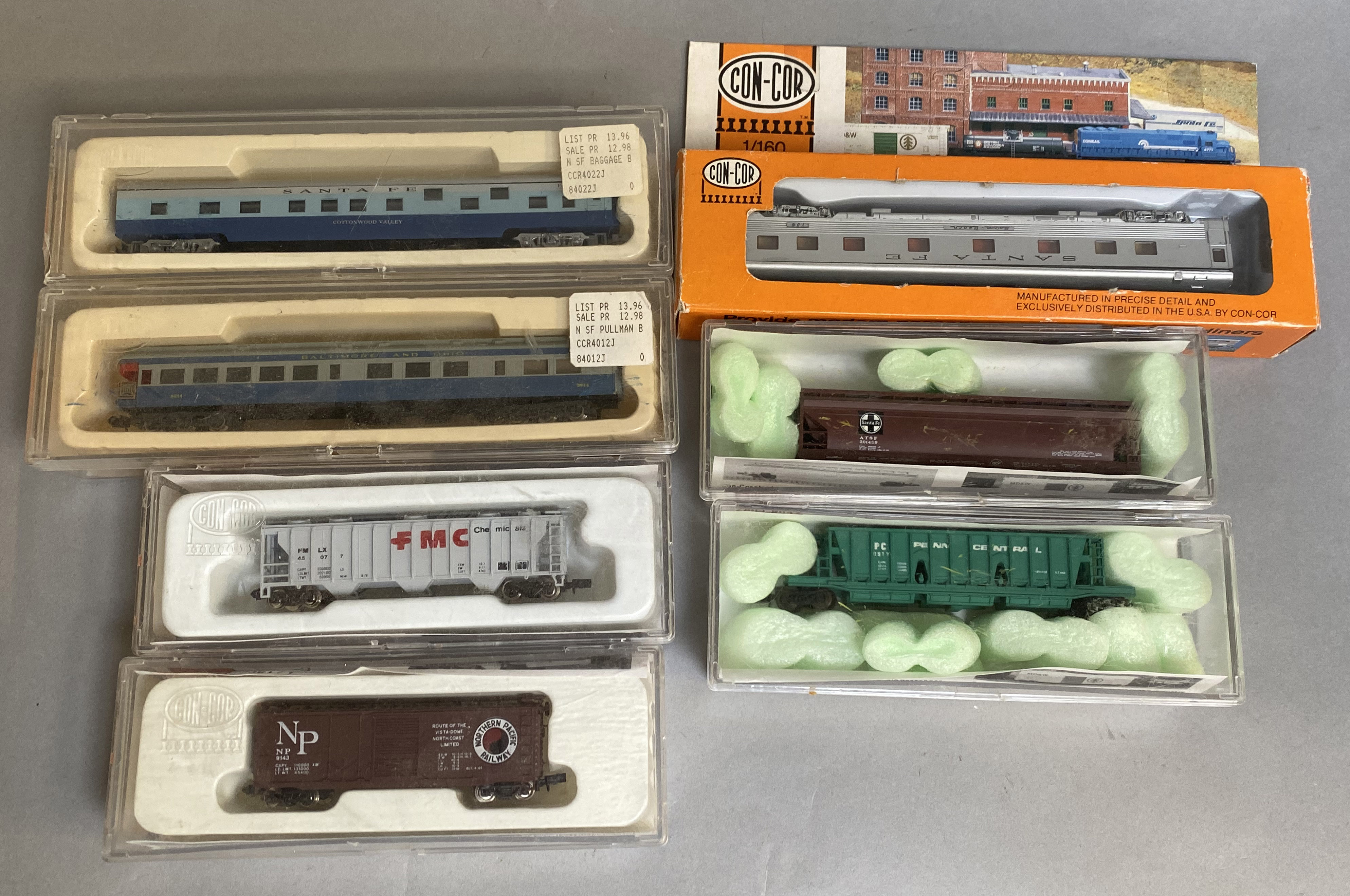 Mostly Ex-Shop Stock N Gauge Con-Cor Rolling Stock x 7 (Some loss of internal packaging and scuffing