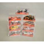 8 boxed SCX slot cars, which includes; #63770 Fiat 124 Spyder,#62840 Citeron C2 JWRC etc also