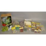 HO/OO Gauge. An assortment of  Faller railway related kits together with a box containing trees,