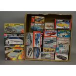 19 boxed Car related Model Kits by amt in various different  scales, five of which retain their