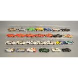 27 unboxed rally slot cars by Scalextric, all vary in condition (27)