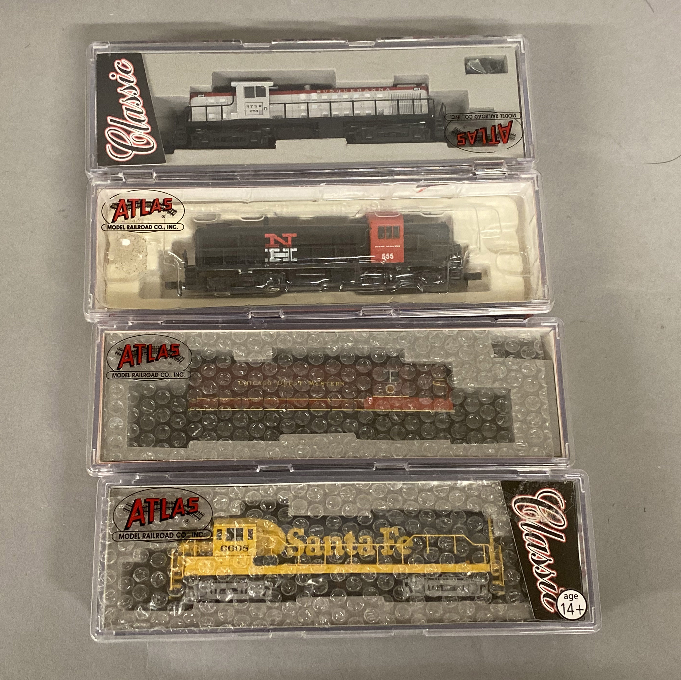 Ex-Shop Stock N gauge Atlas x4 Locomotives; #44028 #48074, #48616 and #44525 (4).