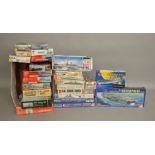 26 boxed Ocean going Vessel themed model kits by Airfix, Revell and others, including 3 kits of 'HMS