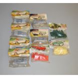 9 bagged vintage Airfix 1/32 scale  model car kits, including 2 x Sunbeam Rapier, 4 x Rapier