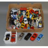 A good quantity of slot cars by Scalextric and others in various stages of completeness, suitable