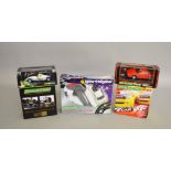 4 boxed Scalextric slot cars including 'Rally Champions 2 car Pack', C3269A Lotus Renault GP,