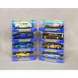 8 boxed Scalextric slot cars, which includes; #C3366 Vodafone Mclaren Mercedes 2013, #C3218 1969