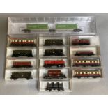 Ex-Shop Stock N Gauge Fleischmann Rolling Stock inc. 825305 4 Container load and 13 assorted Wagons