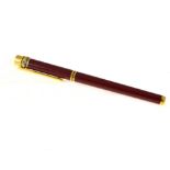 MUST DE CARTIER  fountain pen, nib stamped 18k 750, numbered 191912