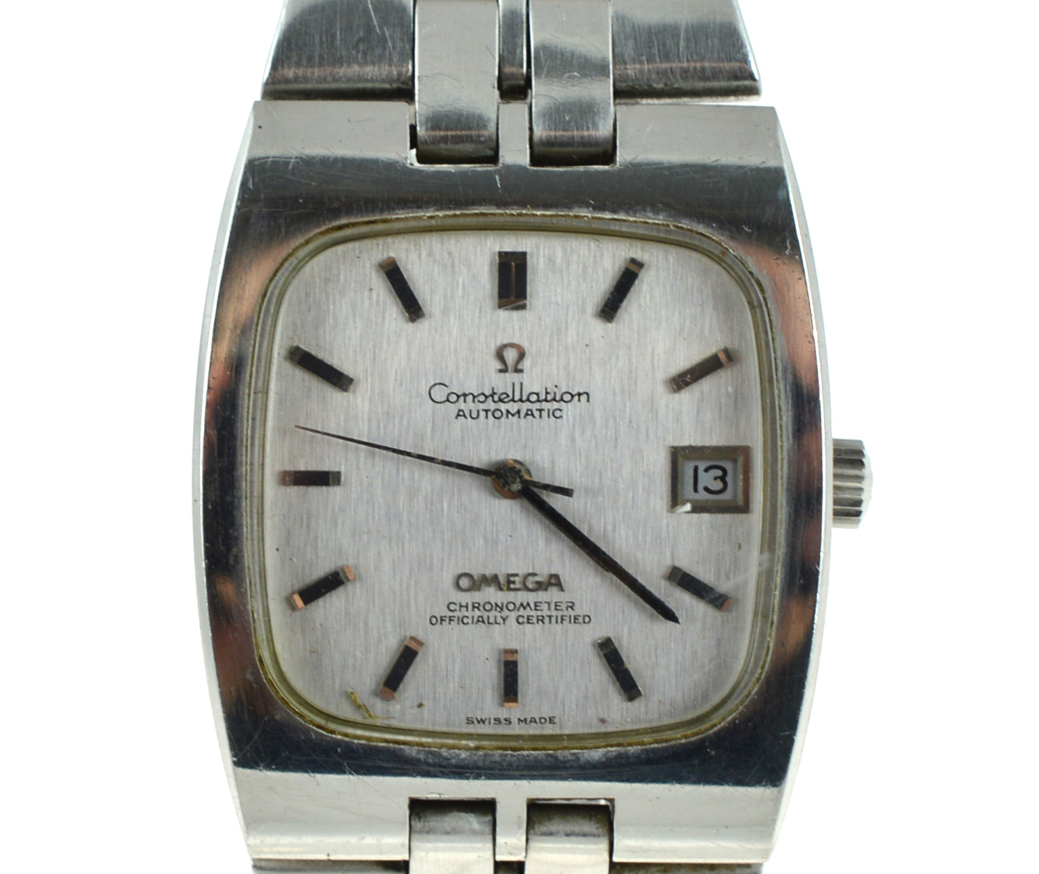 OMEGA - A circa 1970's gents Automatic stainless steel Omega Constellation wristwatch, on original