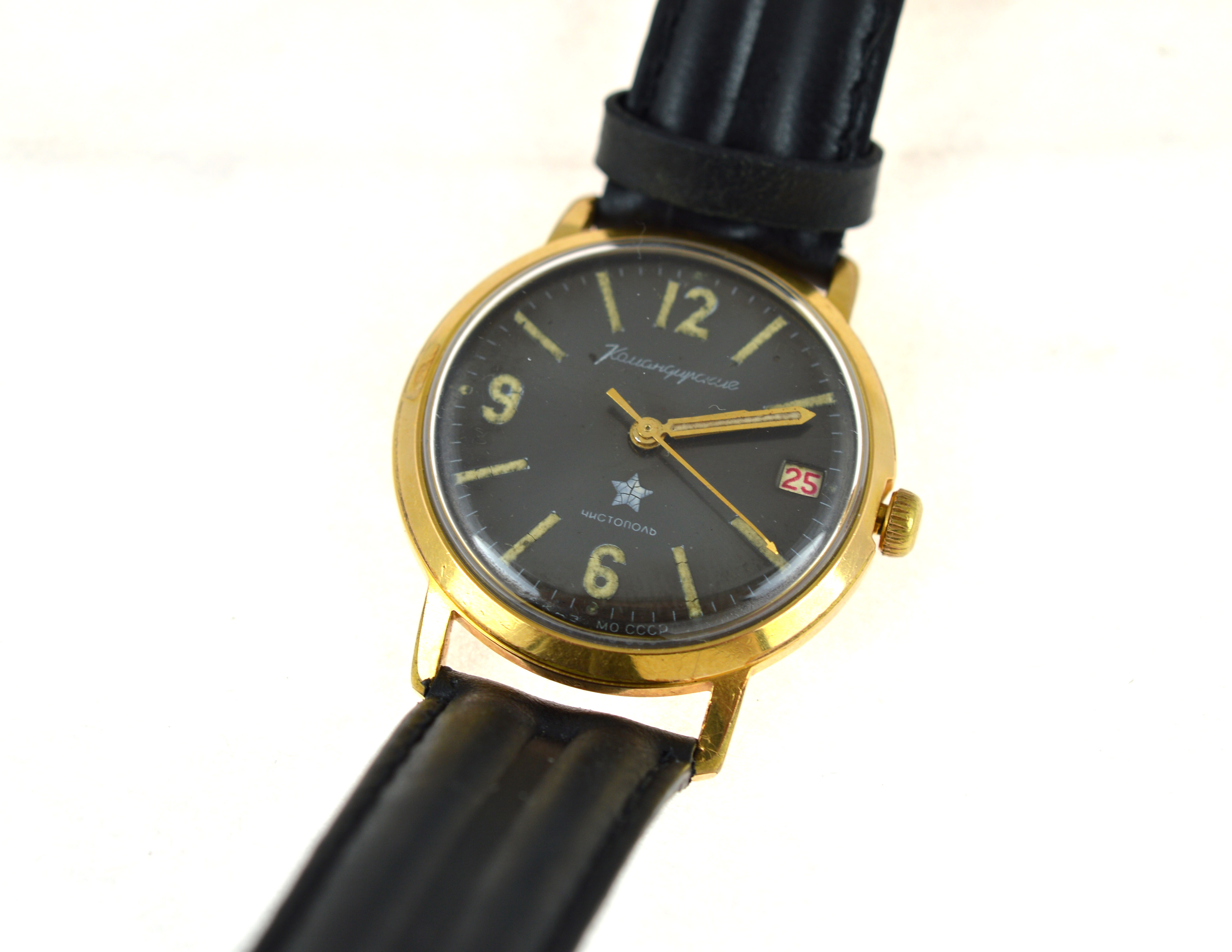 A gents Russian Komandirskije Kauahguyckue mechanical wristwatch, circa 1960's, working