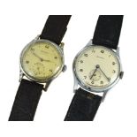 Two gents circa 1950's mechanical wristwatches, a Buren & Helvetia, both working