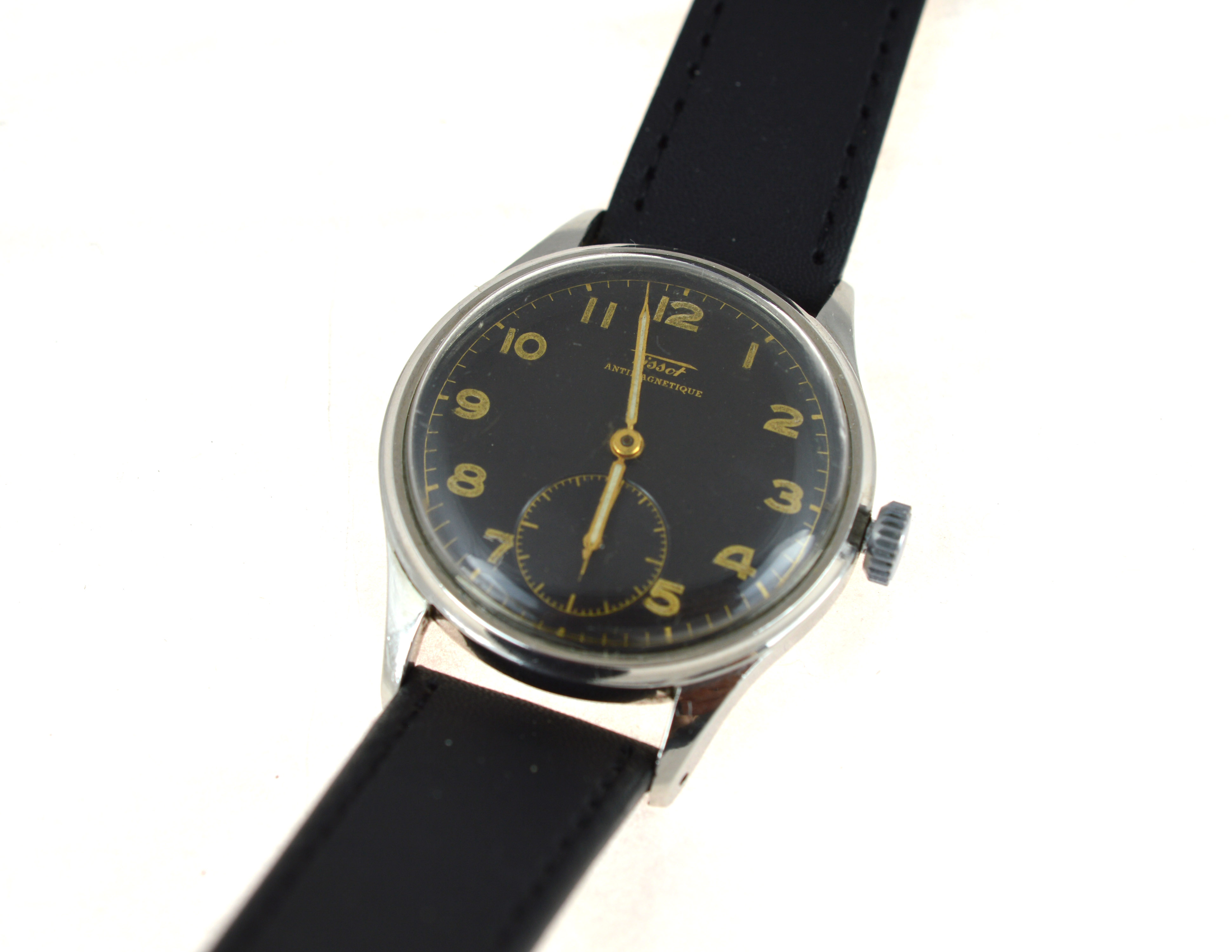 TISSOT - A circa 1940's Tissot Antimagnetique mechanical gents wristwatch, approx 36mm, movement