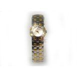 A ladies Maurixe Lacroix stainless steel & 18ct gold plated quartz wristwatch, model 59858,