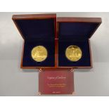 WESTMINSTER - 'The Farewell & First 10oz Gold Plated Commemoratives' boxed coin sets, limited