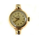 OMEGA - A 9ct ladies mechanical Omega wristwatch H/M Birmingham 1953, in overall very good