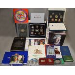 ROYAL MINT - A boxed quantity to include eight Royal Mint Deluxe proof coin sets 1990, 94, 95, 96,