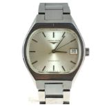 LONGINES - A 1970's Automatic Longines stainless steel gents wristwatch, model L890.1, movement case