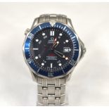 OMEGA - An Automatic gents Omega Seamaster GMT Professional Diver Co-Axial 300m stainless steel