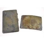 Two silver cigarette cases H/M Birmingham 1916 & 1940, approx gross weight 380gms