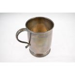 Small silver tankard H/M Sheffield 1944, approx 10cm high, approx 185gms