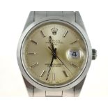 ROLEX - A gents Automatic stainless steel Rolex Oyster Perpetual Date wristwatch, dated 1992,