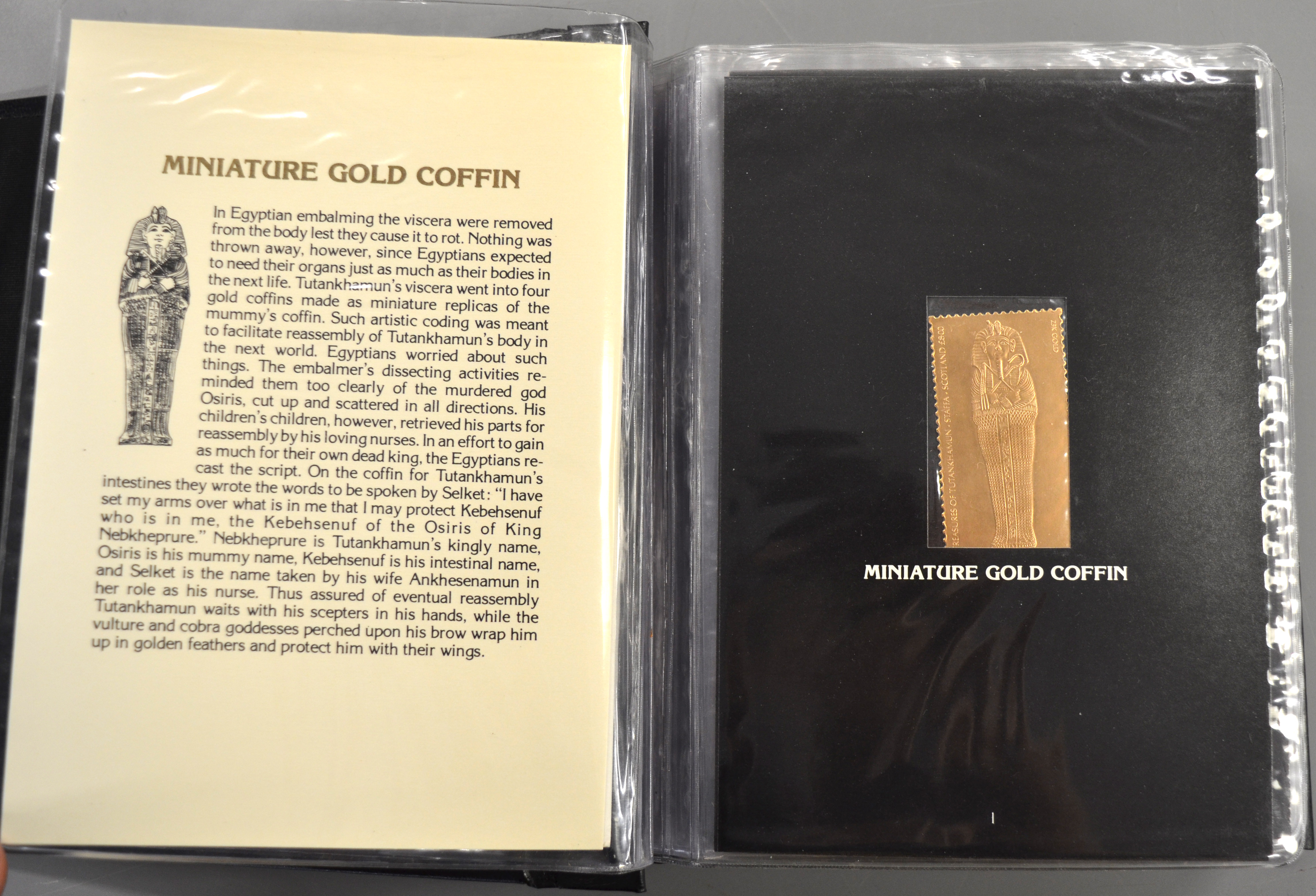 Treasures Of Tutankhamun Exhibition Issue, consisting of thirty eight 23k gold stamp panels each - Image 2 of 3