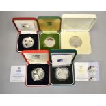 ROYAL MINT - Five silver £5/commemorative proof Crowns to include, Queens Silver & Golden Wedding