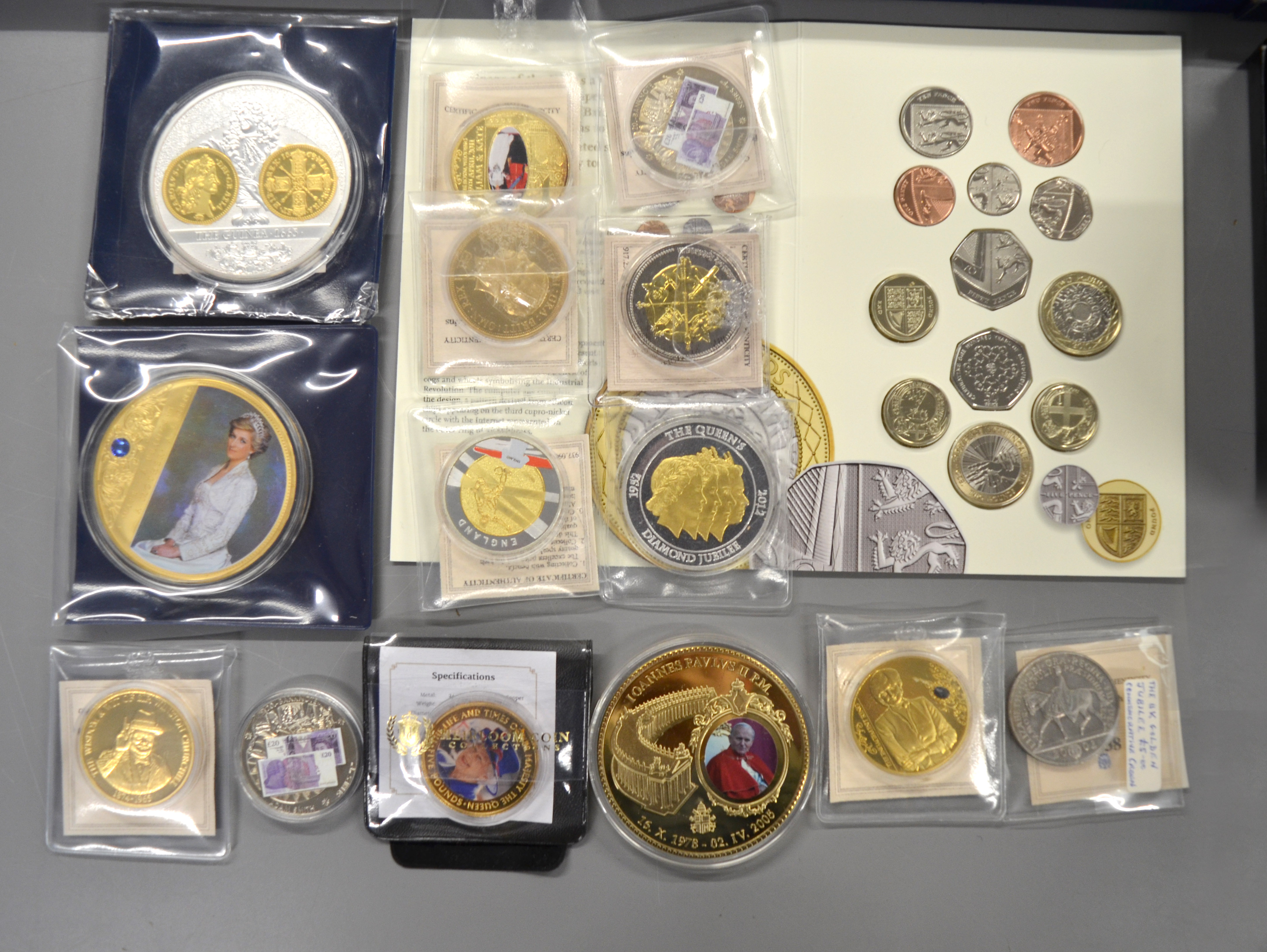 A boxed quantity of commemorative coins/medallions to include forty eight boxed $1 Dollar Cook - Image 3 of 3