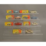 6 boxed Dinky Toys car models, 130 Ford Corsair, 134 Triumph Vitesse, 142 jaguar Mk X, 144