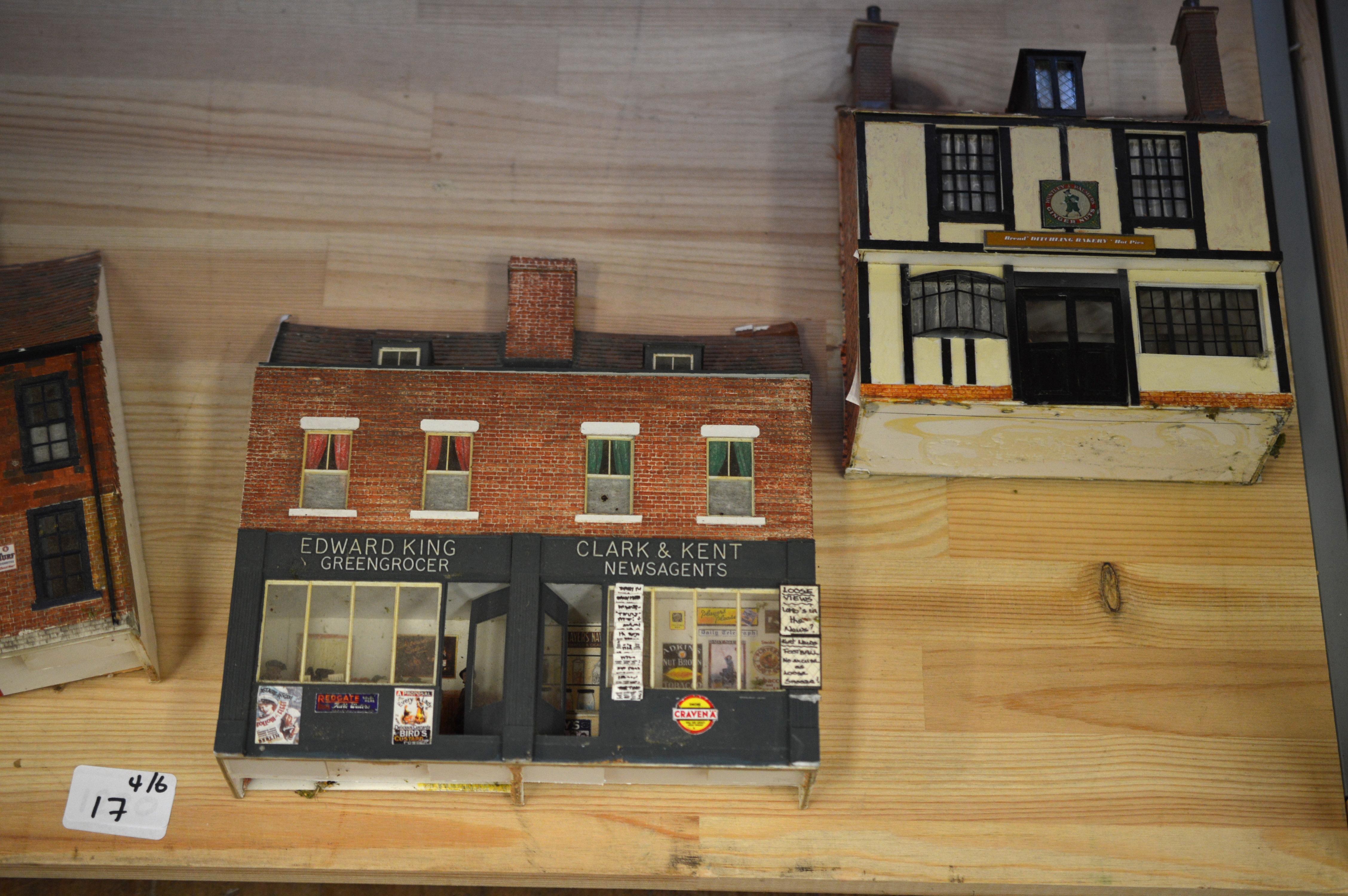 OO Gauge. 24 Trackside Buildings, mostly shops and houses, including Public Houses, Newsagent, - Image 3 of 10