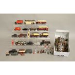 O Gauge. 19 unboxed metal vehicles including vans, cars etc., with some weathering and repainting,