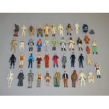 43 Star Wars figures, which includes; Jawa, Luke Skywalker in Imperial Stormtrooper Outfit (last