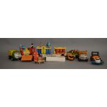 A mixed lot which includes x2 Lego sets, Fisher Price Circus Train plus animals and figures, some