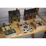 OO Gauge. 24 Trackside Buildings, mostly shops and houses, including Public Houses, Newsagent,