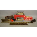 G scale. A very good quantity of LGB railway items including two Street Cars, one motorised, one