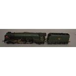 O Gauge. An  unboxed kit built 4-6-2 Locomotive and Tender 'Great Central 60156' in BR green,