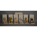 6 boxed Steiff bears; The Queens 90th Birthday, Royal Baby Charlotte, Royal Baby George, God Save