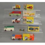 4 boxed Dinky Toys, 425 Bedford Coal Lorry, 434 Bedford Crash Truck, 435 Tipper and 930 Pallet Jekta